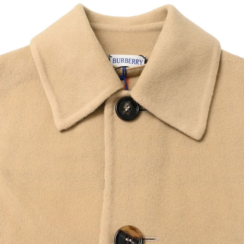 Burberry Single-Breasted Jacket in Beige Wool - Picture 7 of 12